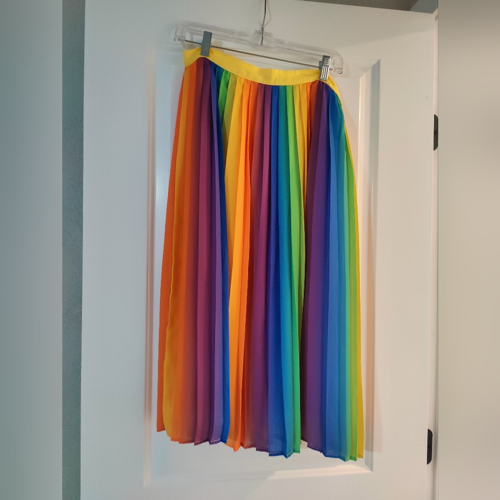 Rainbow Modcloth skirt L
